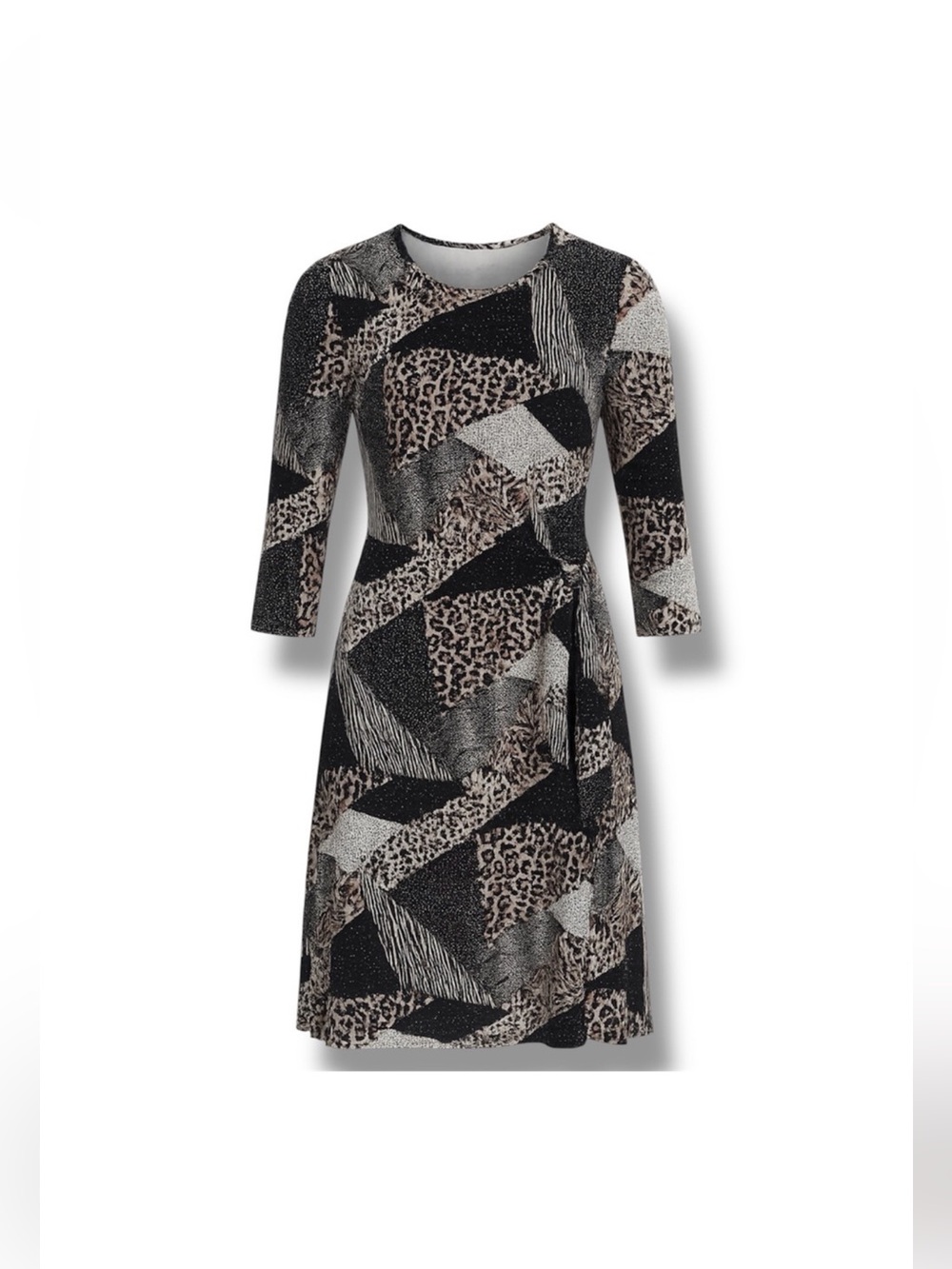 Joseph Ribkoff Mixed‑Print Dress Size 8